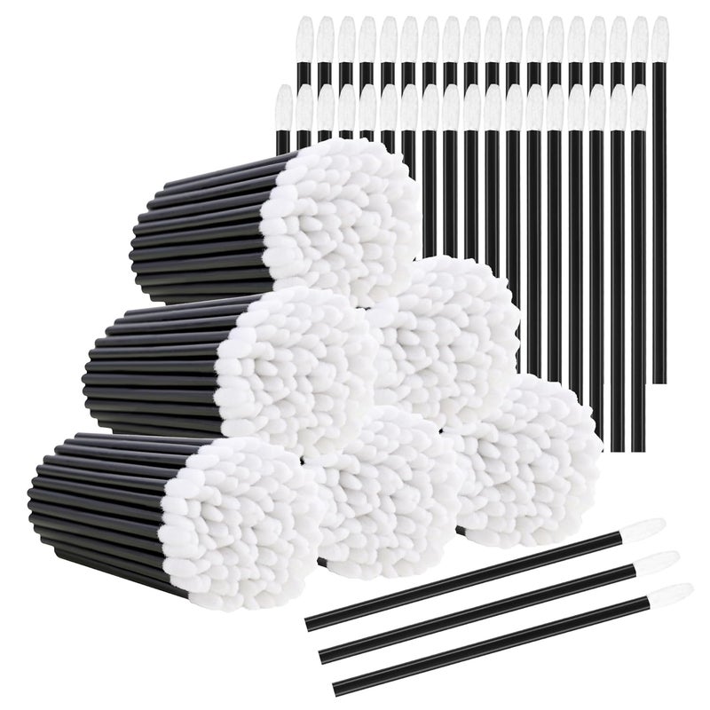 Chanaco 600Pcs Lip Wands Applicators Disposable Black Lip Brushes for Lipstick Lip Gloss Testers Wands Lint Applicator Makeup Beauty Tools for Women - Image 1